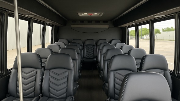 Interior of Charter Bus Company Chesterfield's 15 Passenger Minibus in Chesterfield