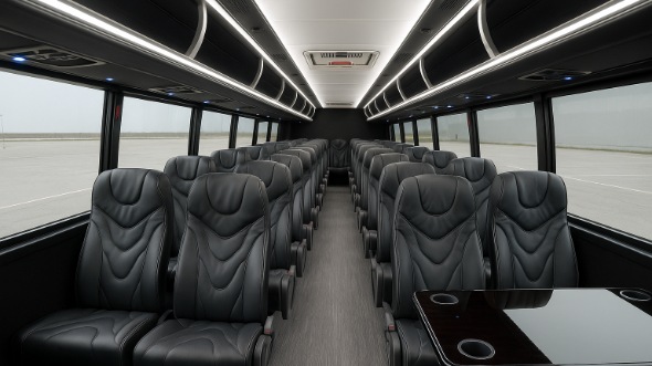 Interior of Charter Bus Company Chesterfield's 18 Passenger Minibus in Chesterfield