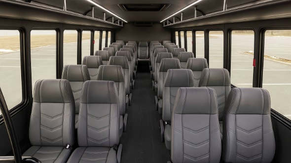 Interior of Charter Bus Company Chesterfield's 20 Passenger Mini bus in Chesterfield