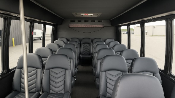 Interior of Charter Bus Company Chesterfield's 30 Passenger Minibus in Chesterfield