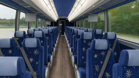 Interior of Charter Bus Company Chesterfield's 50 Passenger Charter Bus in Chesterfield