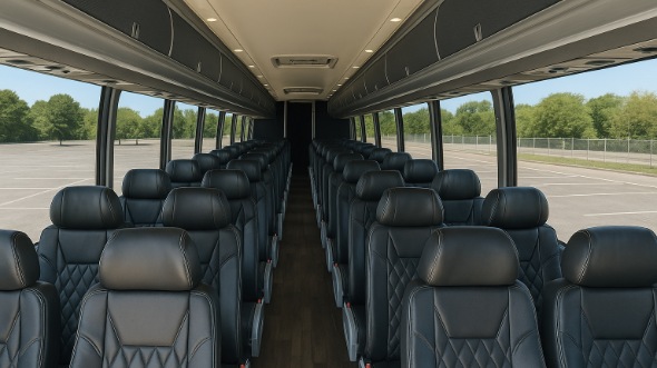 Interior of Charter Bus Company Chesterfield's 54 Passenger Charter Bus in Chesterfield