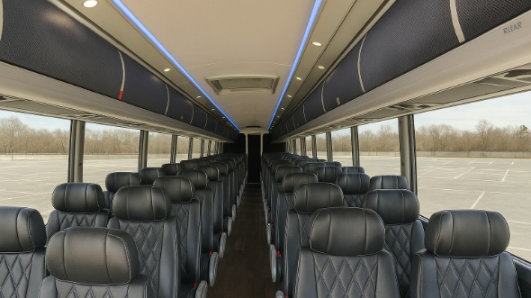chesterfield 50 passenger charter bus inside