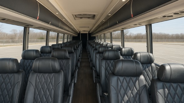 chesterfield 54 passenger charter bus inside