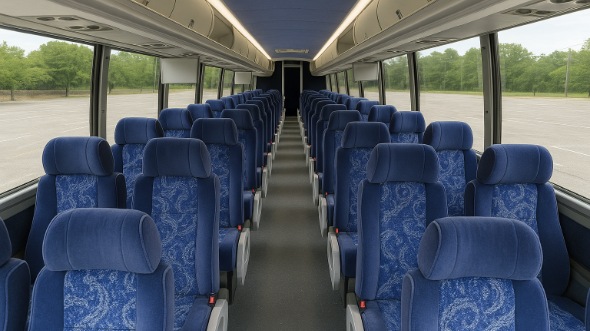 chesterfield 55 passenger charter bus inside