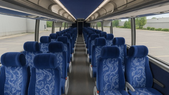 chesterfield 56 passenger charter bus inside