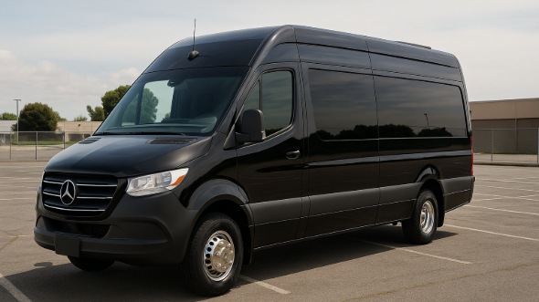 Exterior of Charter Bus Company Chesterfield's Sprinter Van Rental With Driver in Chesterfield